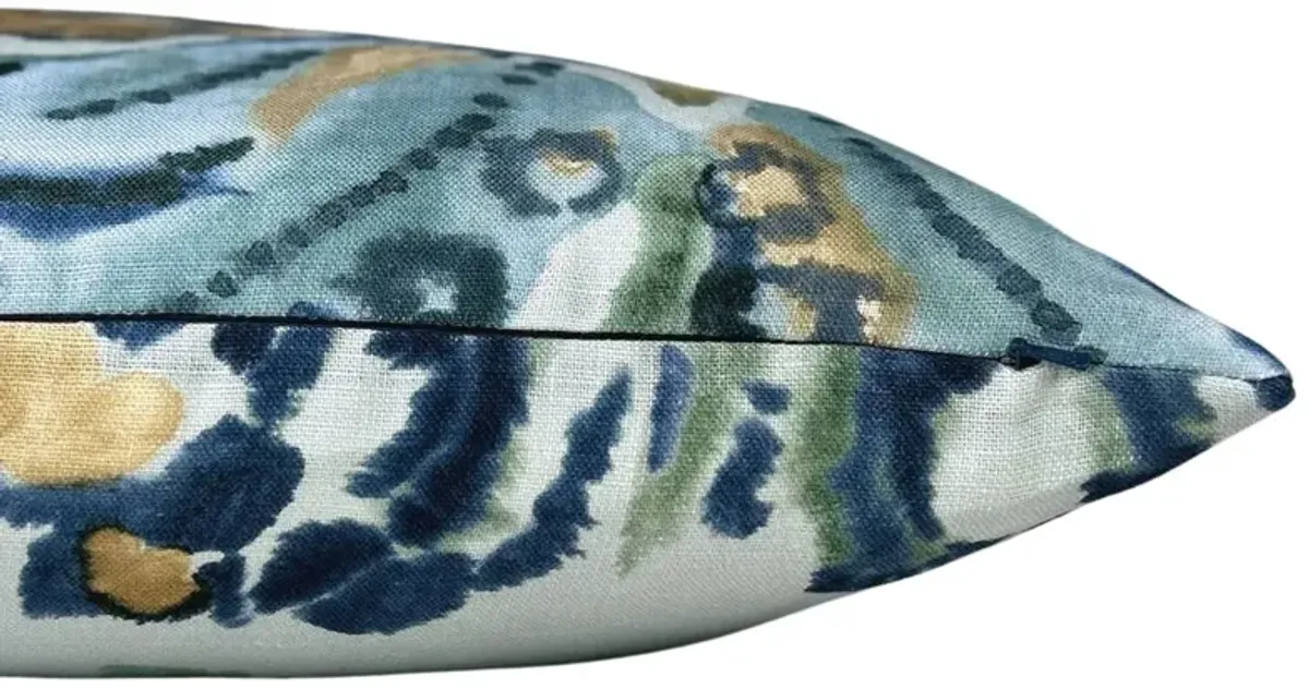Veda 14x20 Abstract Print Linen Lumbar Pillow