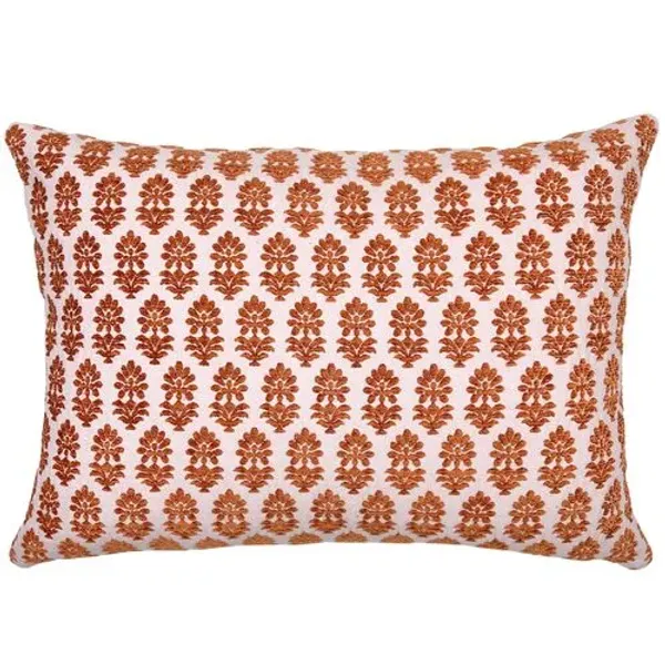 Francie 14x20 Textured Block Print Lumbar Pillow - The Piper Collection