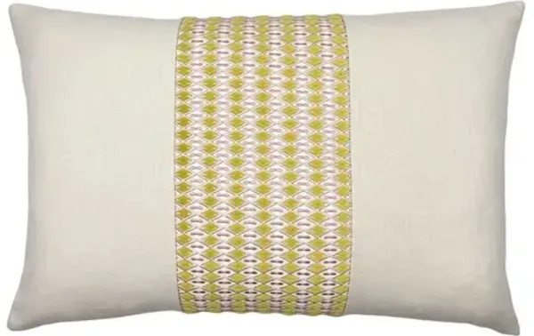 Sutton 16x24 Embroidered Laser Cut Velvet Lumbar Pillow - The Piper Collection