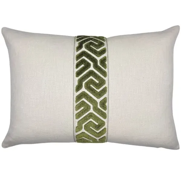 Lennon 14x20 Velvet Trim Lumbar Pillow - The Piper Collection