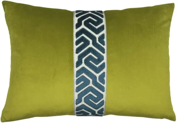 Lennon 14x20 Velvet Trim Lumbar Pillow