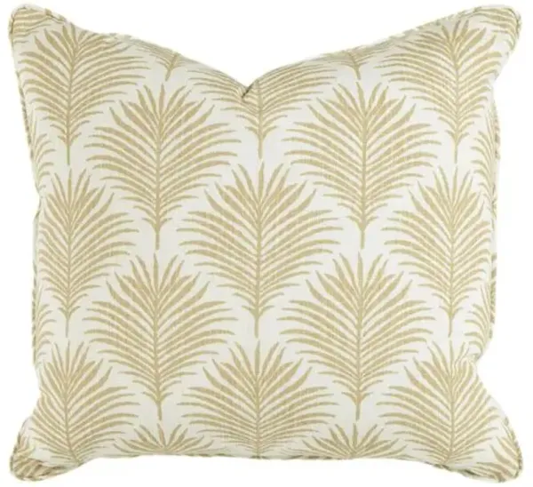 Sago Leaf Block Print Cotton Pillow