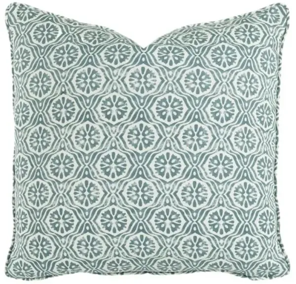 Lacey Block Print Cotton Pillow