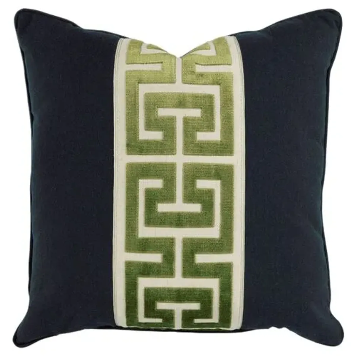 Thompson Geometric Sunbrella Pillow - Navy