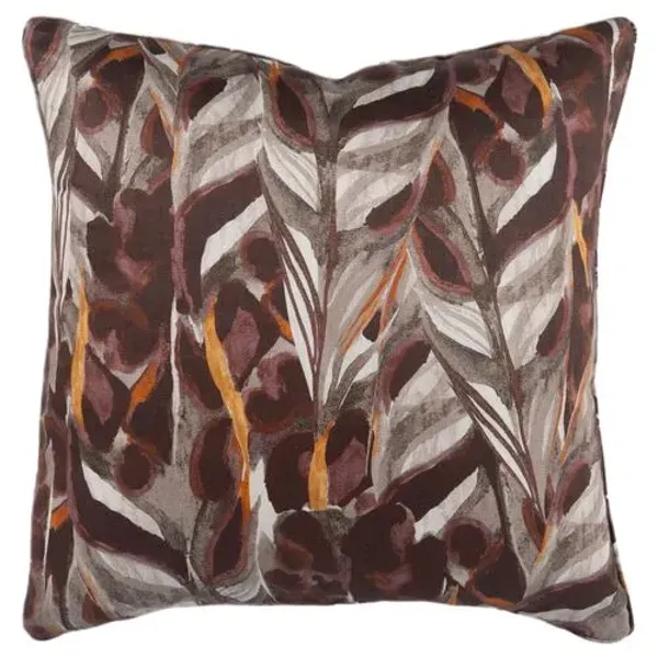 Caspia Linen Pillow - Mulberry