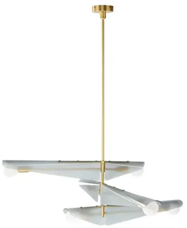 Sycamore Brass Chandelier - Tala Lighting - Gray