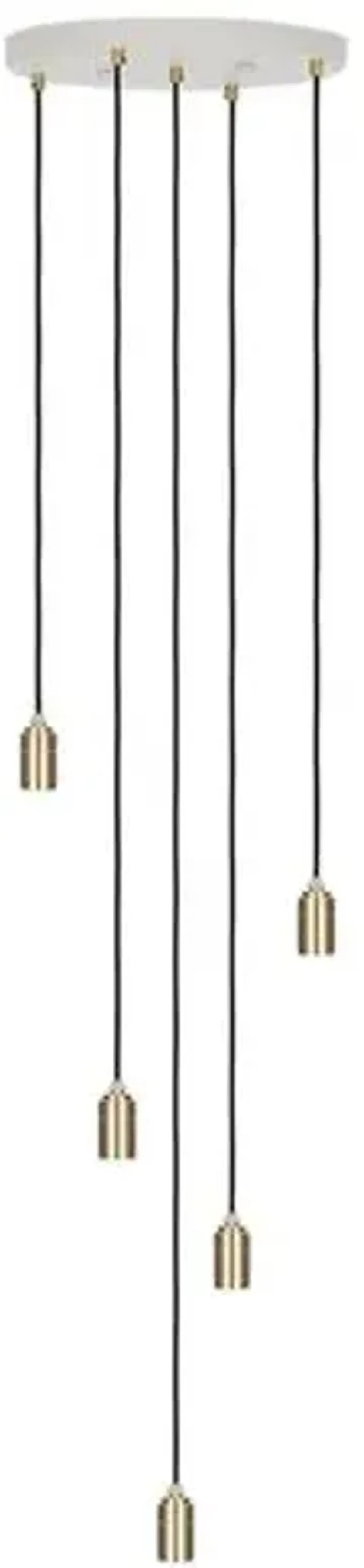 Five Oval Brass Pendant - White - Tala Lighting - Gold
