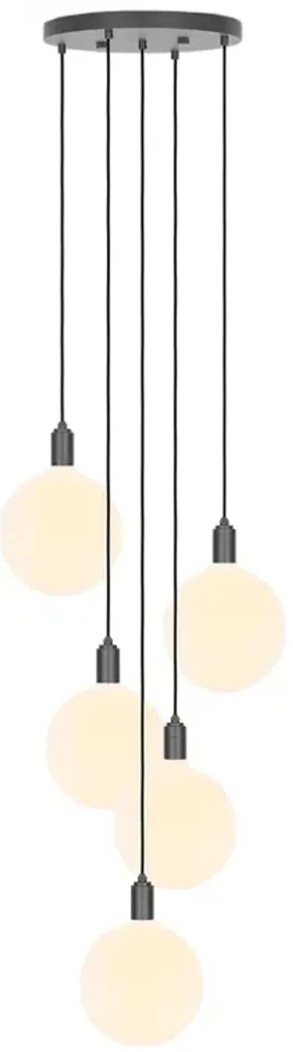 Five Sphere Brass Pendant - Graphite - Tala Lighting - Gray