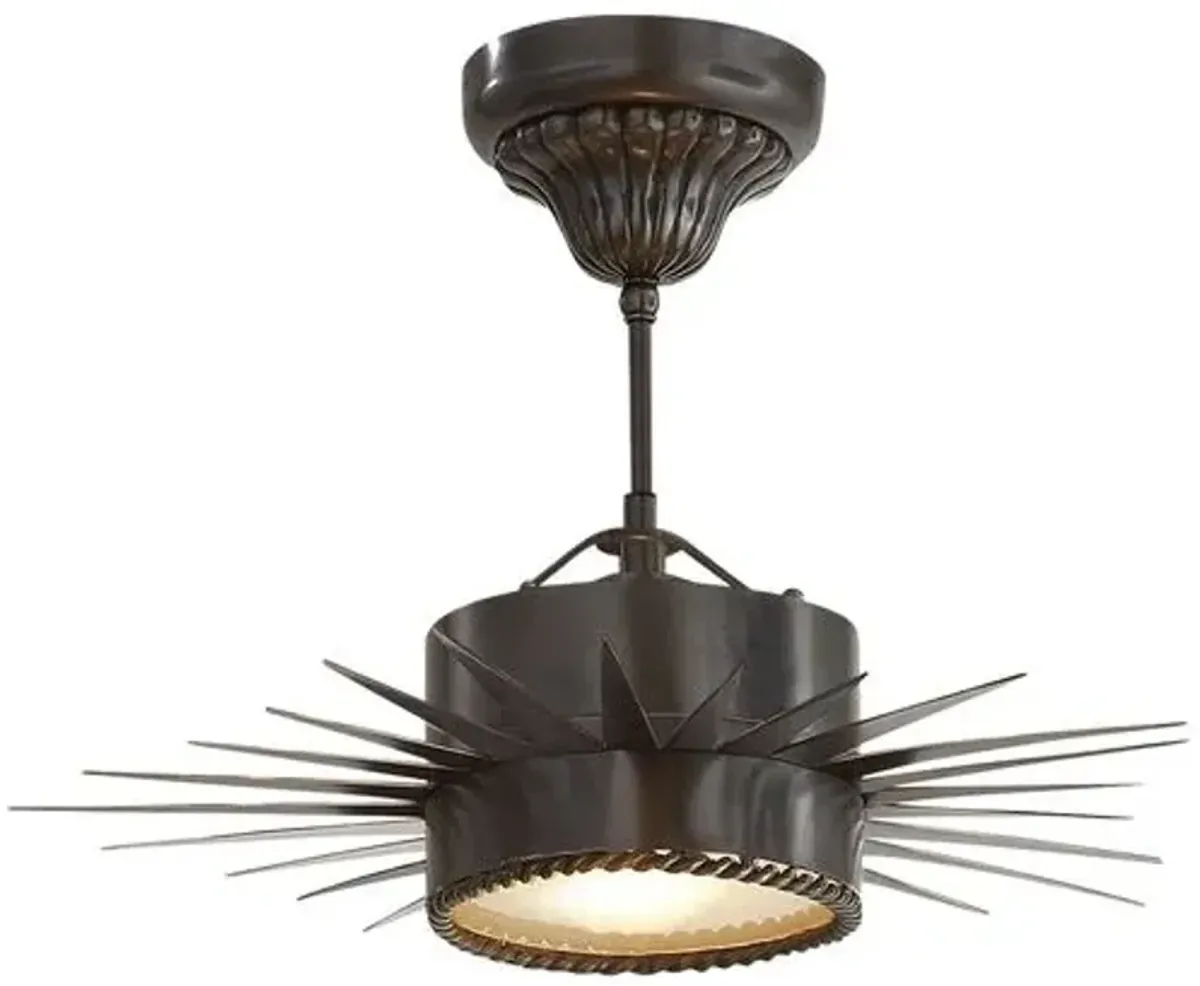 Visual Comfort - Soleil Semi-Flush Mount - Black