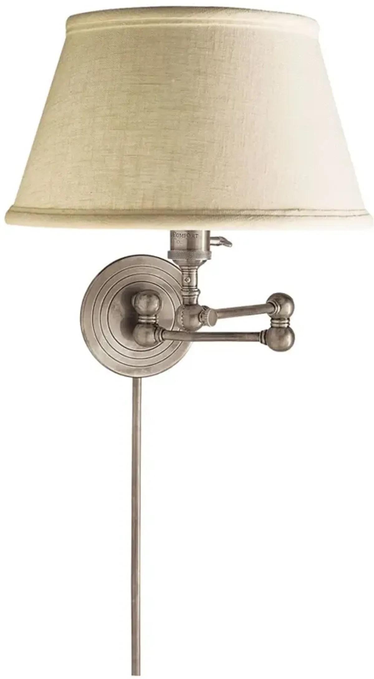 Visual Comfort - Boston Swing Arm Plug-In Wall Sconce - Gray