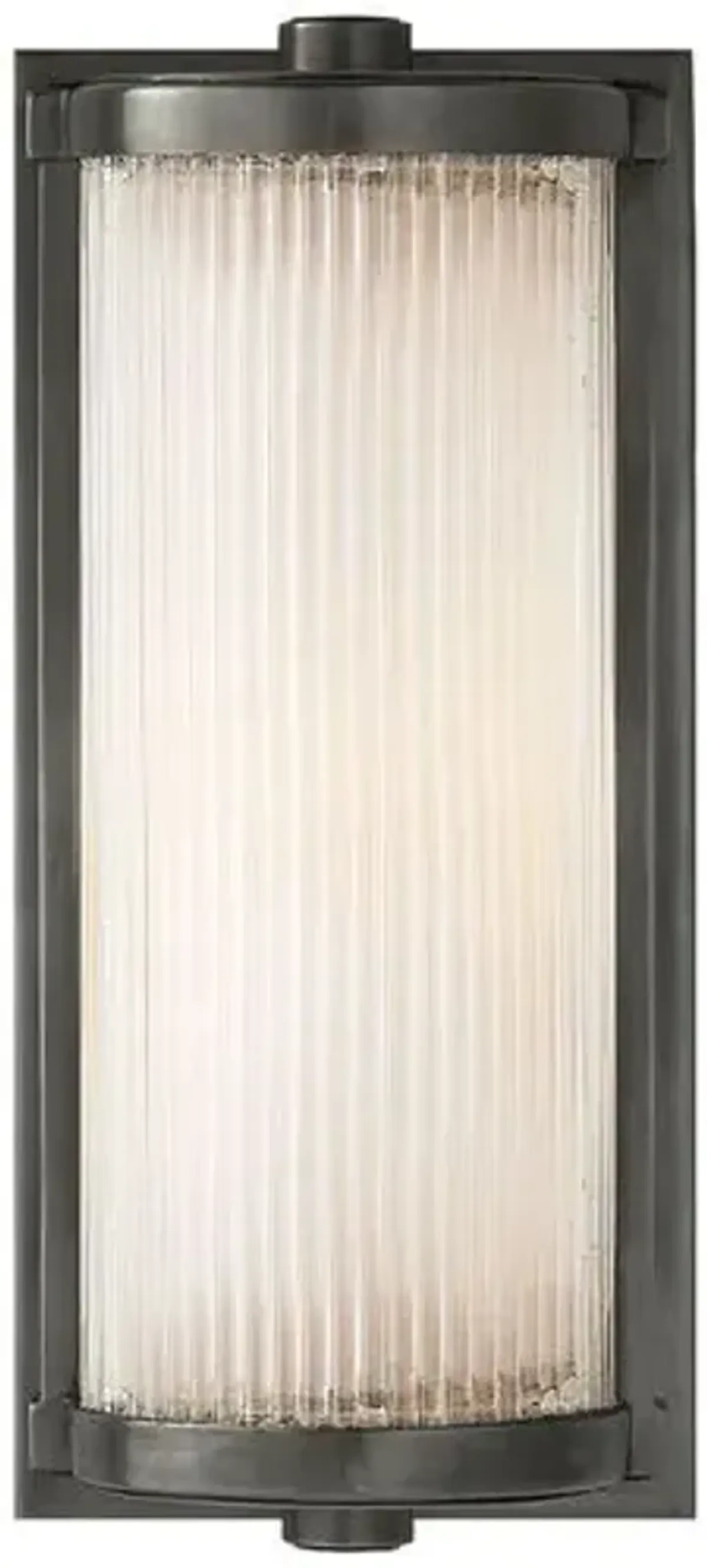 Visual Comfort - Dresser Short Glass Rod Light - Black