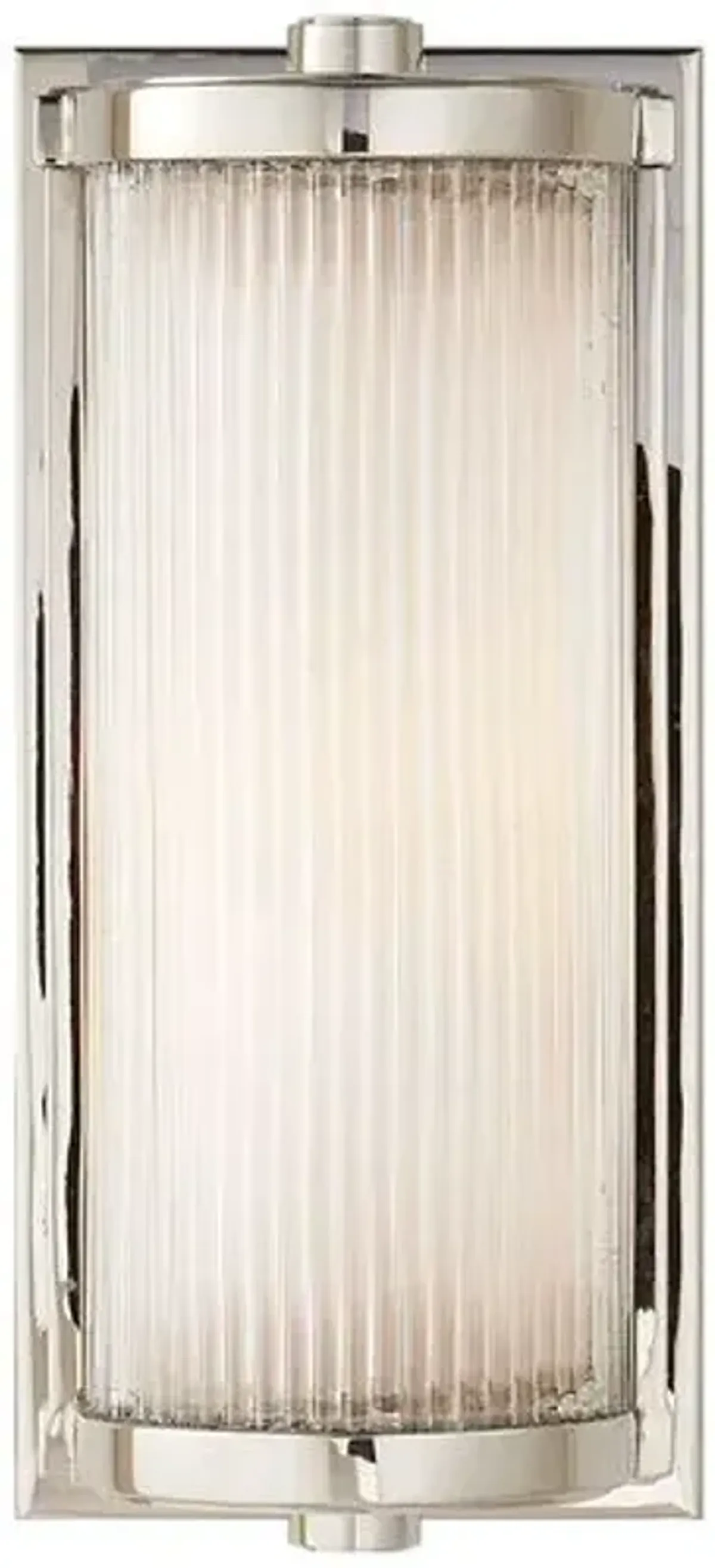 Visual Comfort - Dresser Short Glass Rod Light - Silver