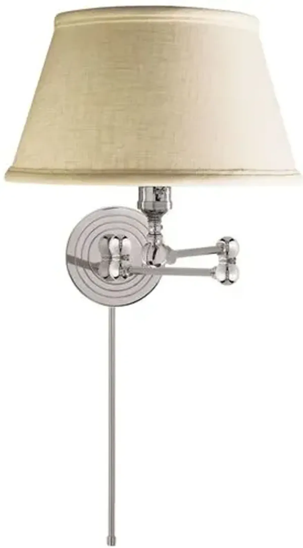 Visual Comfort - Boston Swing Arm Plug-In Wall Sconce - Silver