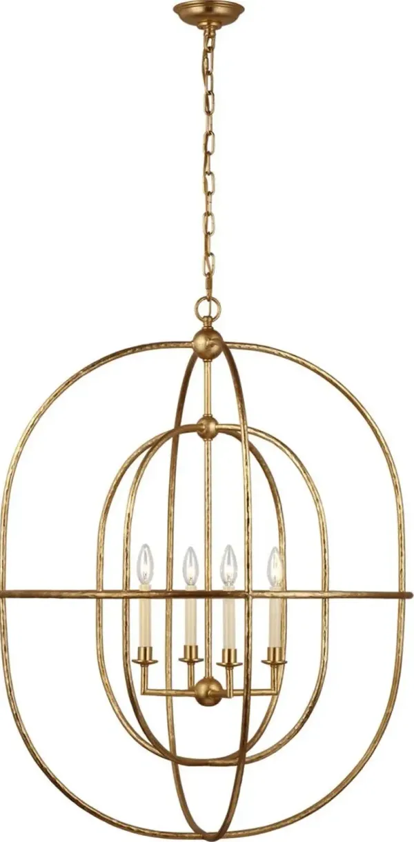 Visual Comfort - Desmond Open Double Oval Lantern - Gold