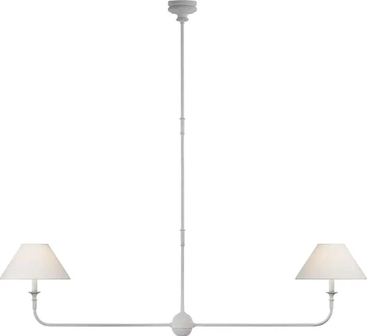 Visual Comfort - Piaf Large Two Light Linear Pendant - White