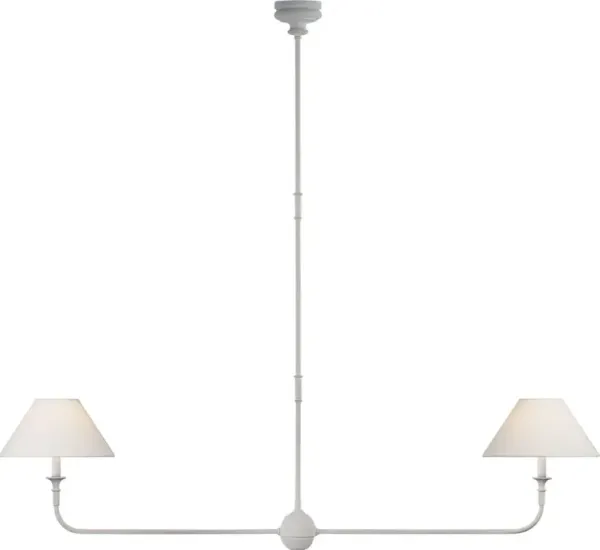 Visual Comfort - Piaf Large Two Light Linear Pendant - White