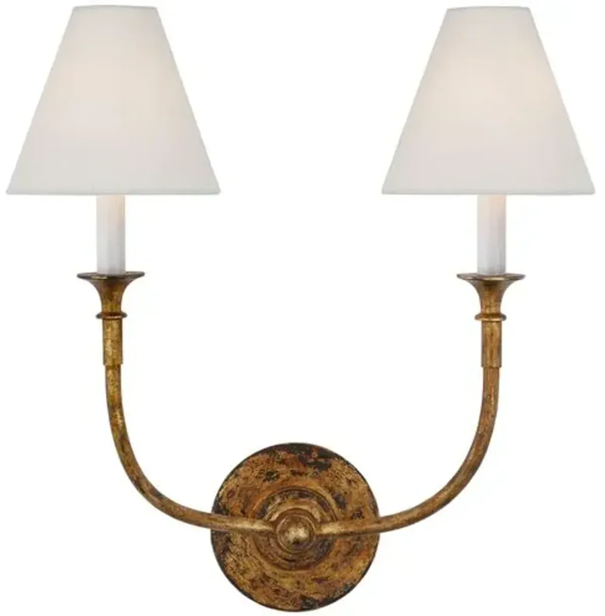 Visual Comfort - Piaf Double Sconce - Gold