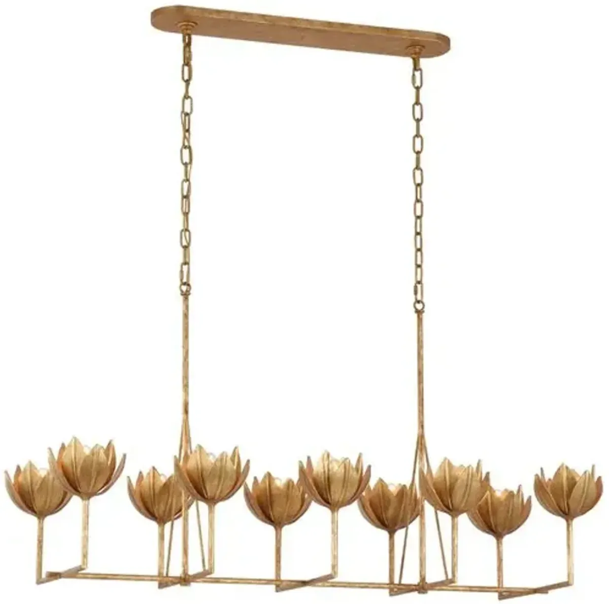 Visual Comfort - Alberto Large Linear Chandelier - Gold