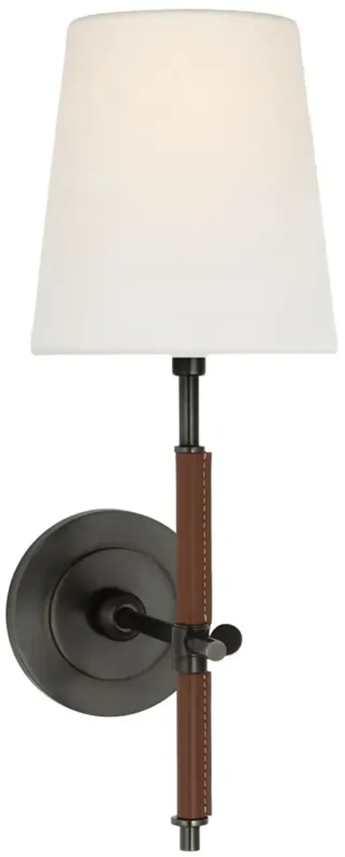 Visual Comfort - Bryant Leather Wrapped Sconce - Brown