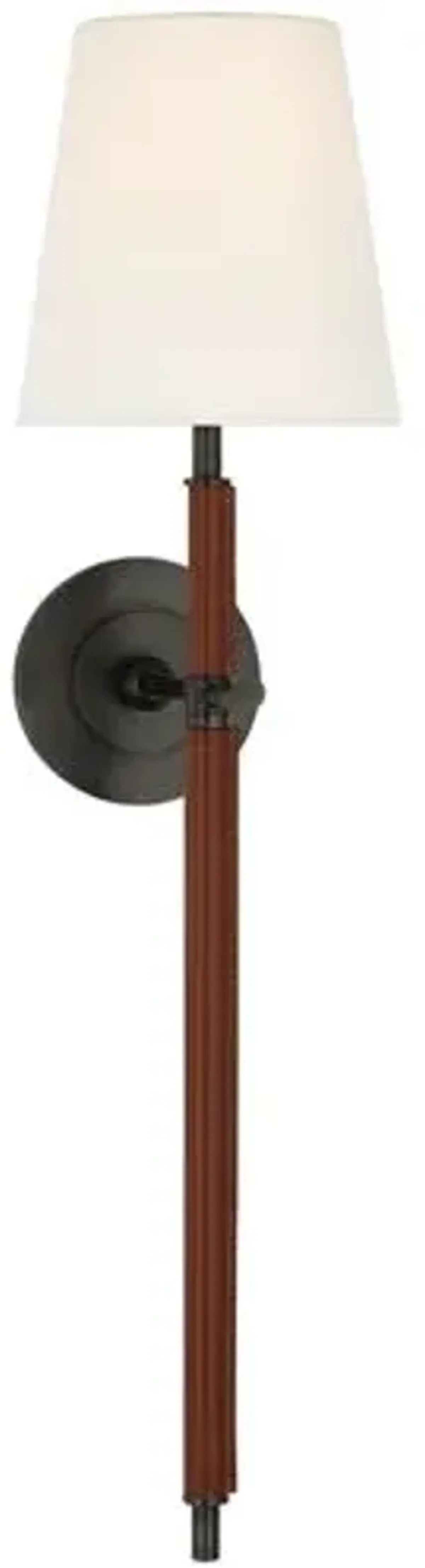 Visual Comfort - Bryant Large Leather Wrapped Tail Sconce - Brown