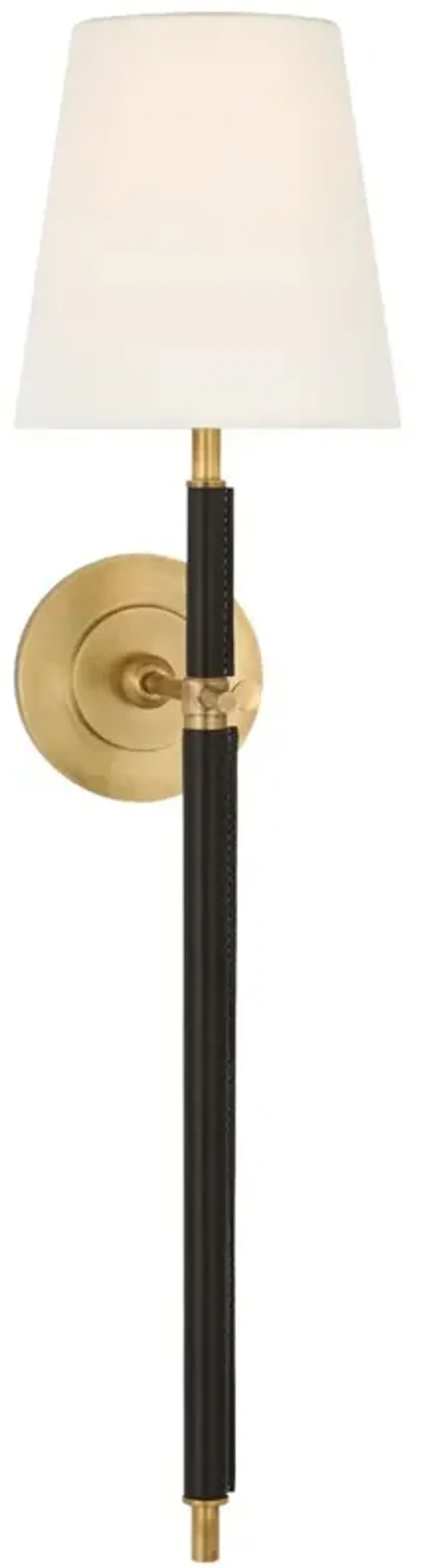 Visual Comfort - Bryant Large Leather Wrapped Tail Sconce - Gold