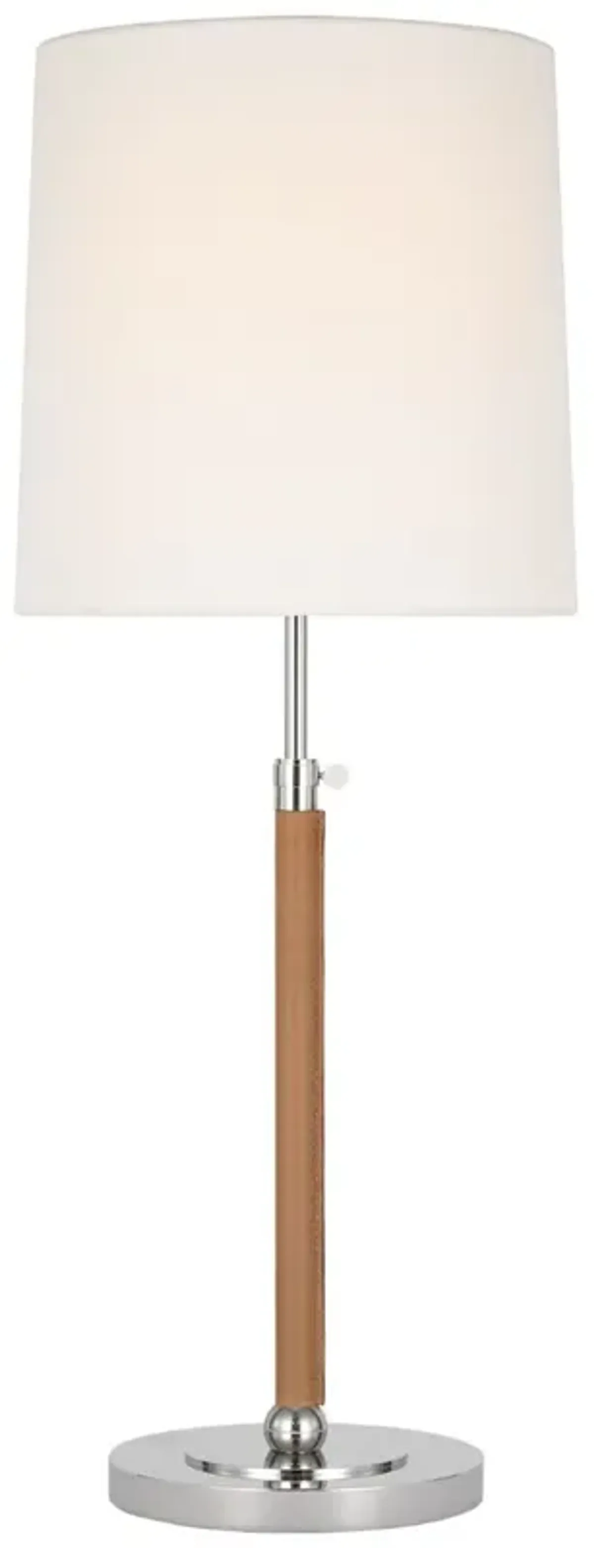 Visual Comfort - Bryant Large Leather Wrapped Table Lamp - Silver