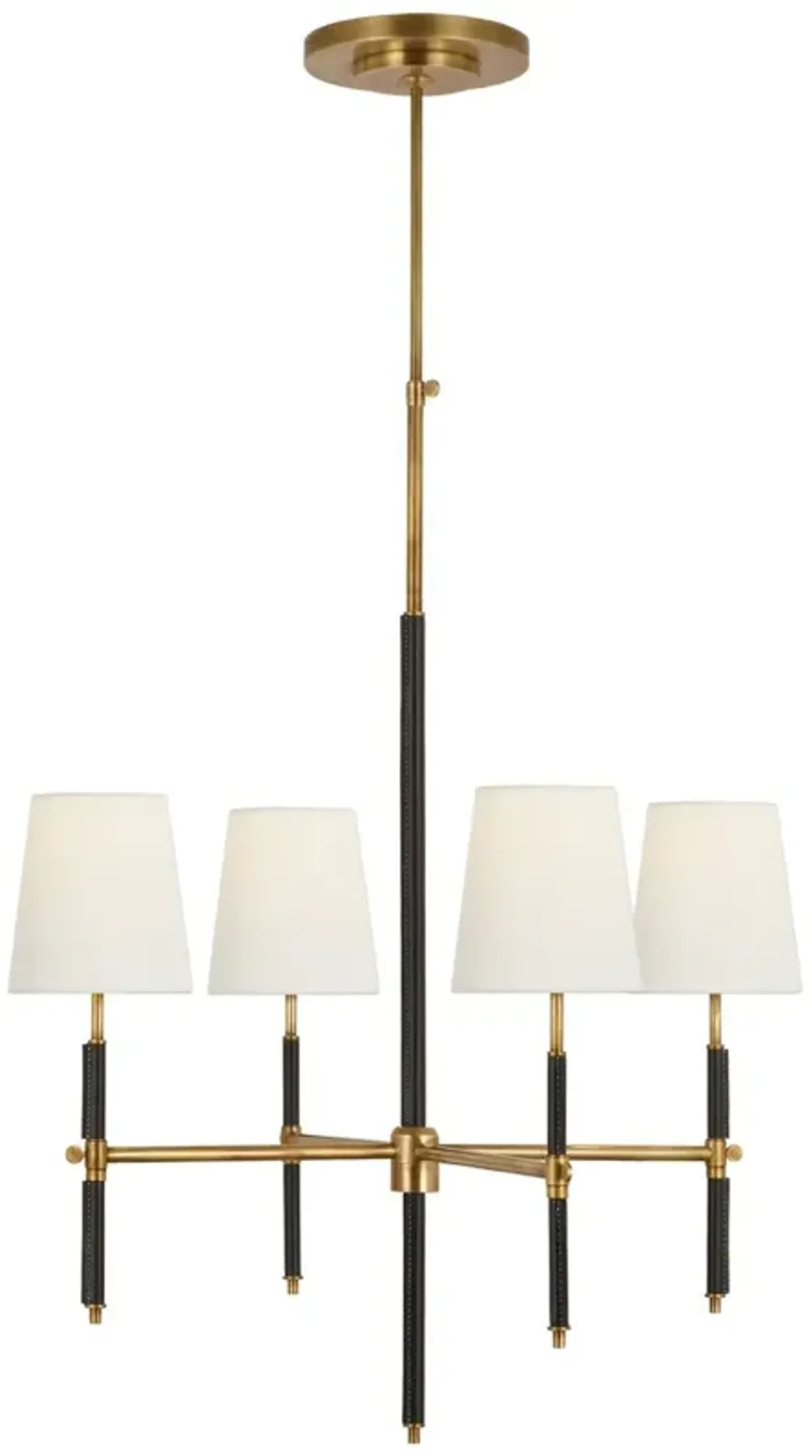 Visual Comfort - Bryant Leather Wrapped Chandelier - Gold