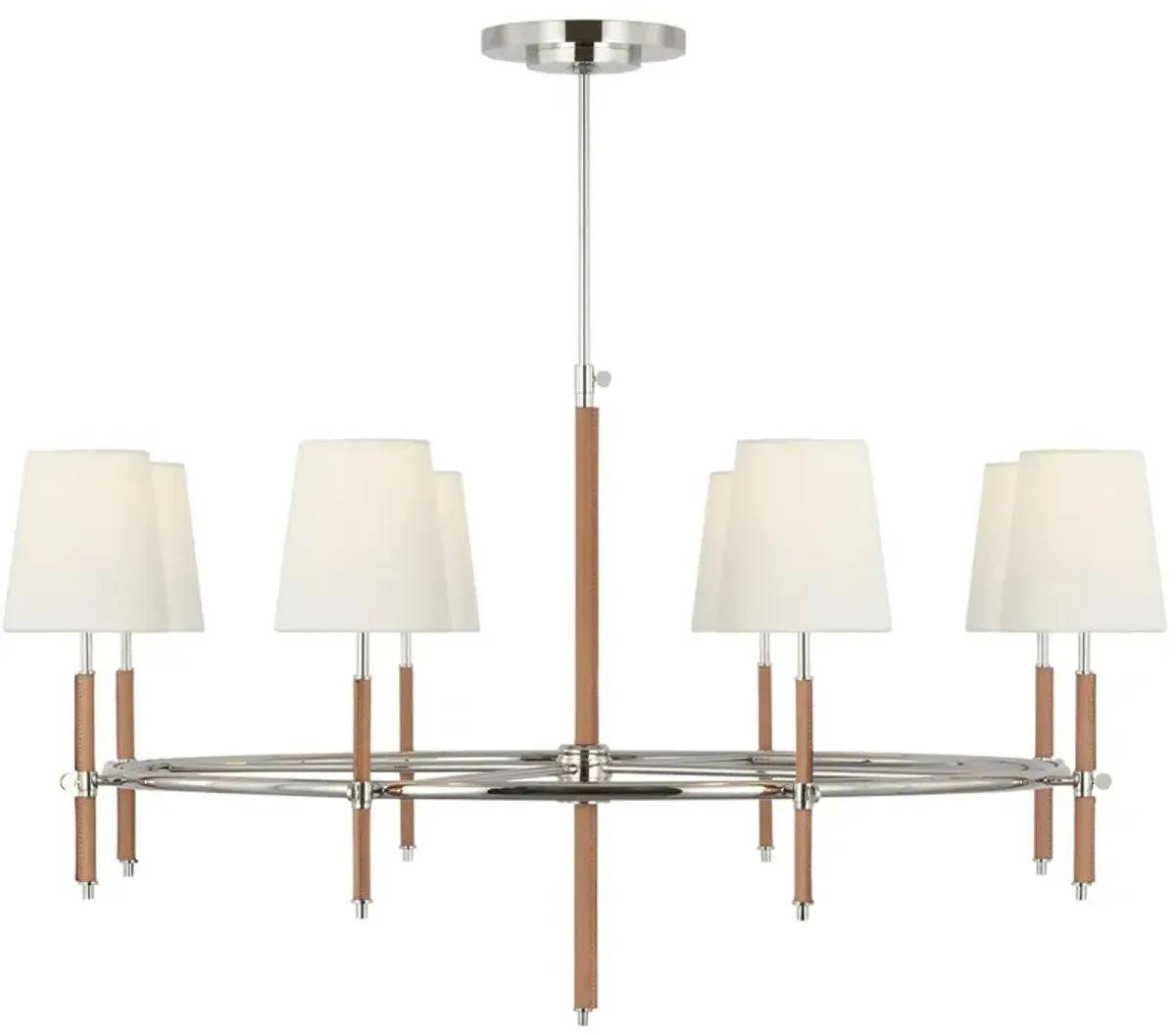 Bryant Leather Wrapped Ring Chandelier
