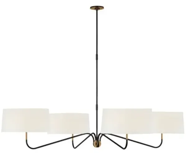 Visual Comfort - Canto Grande Four Arm Chandelier - Black