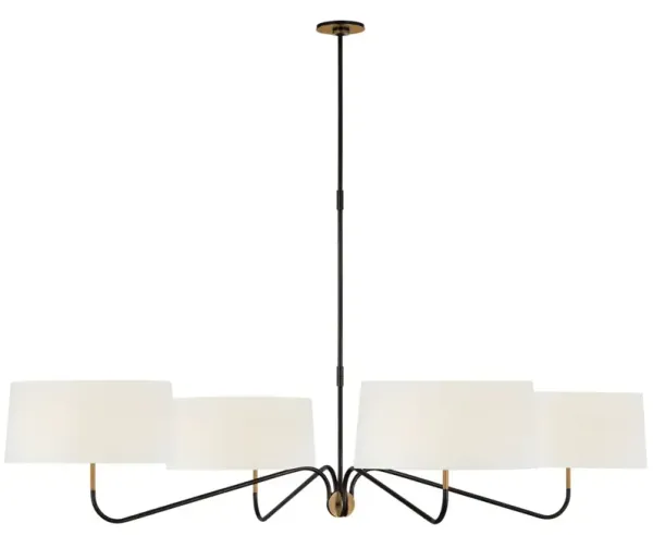 Visual Comfort - Canto Grande Four Arm Chandelier - Black