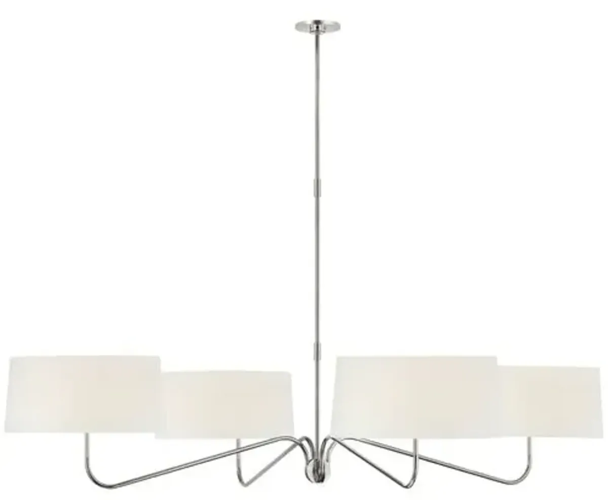 Visual Comfort - Canto Grande Four Arm Chandelier - Gray