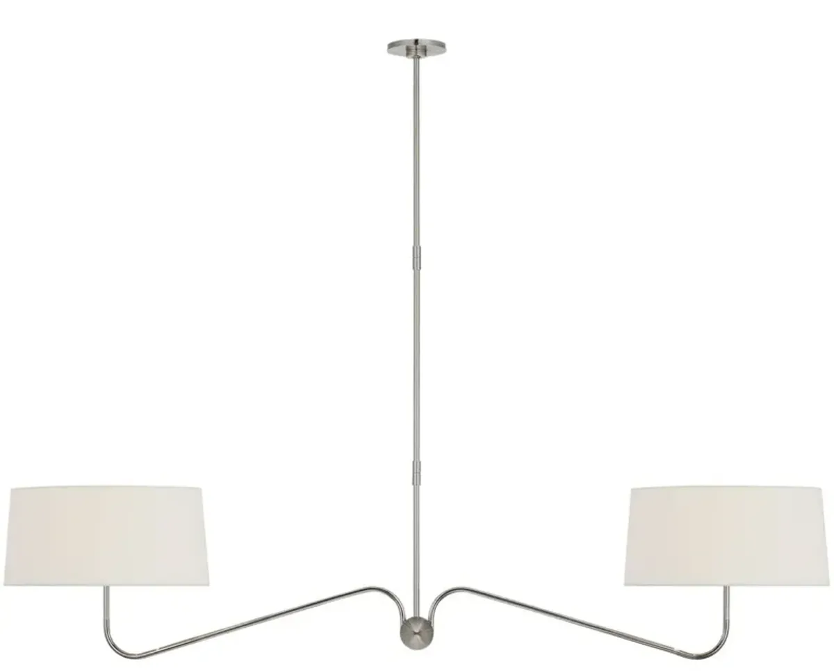 Visual Comfort - Canto 68" Linear Chandelier - Gray