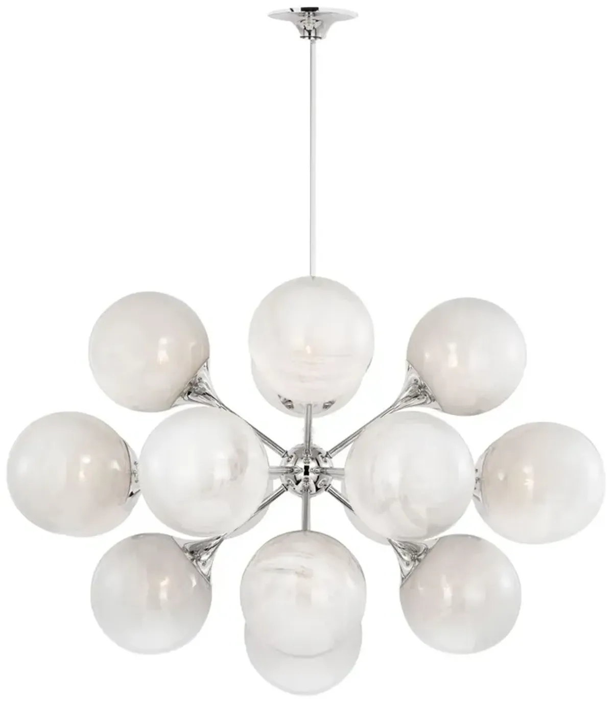 Visual Comfort - Cristol 40" Globe Chandelier - Silver