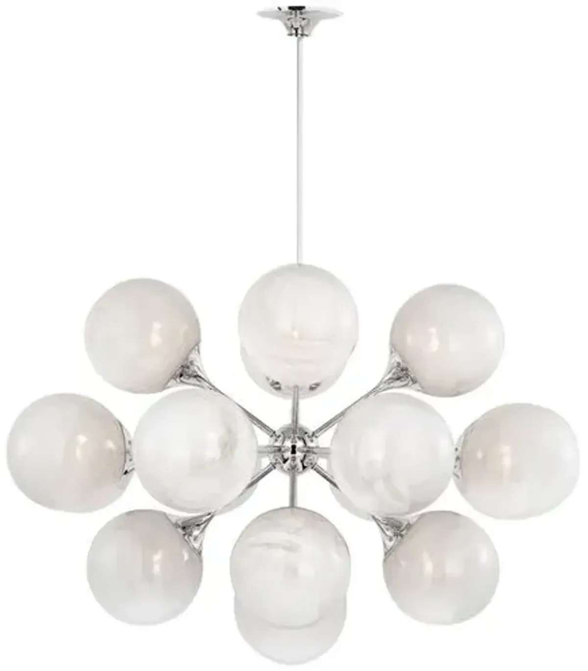 Visual Comfort - Cristol 40" Globe Chandelier - Silver