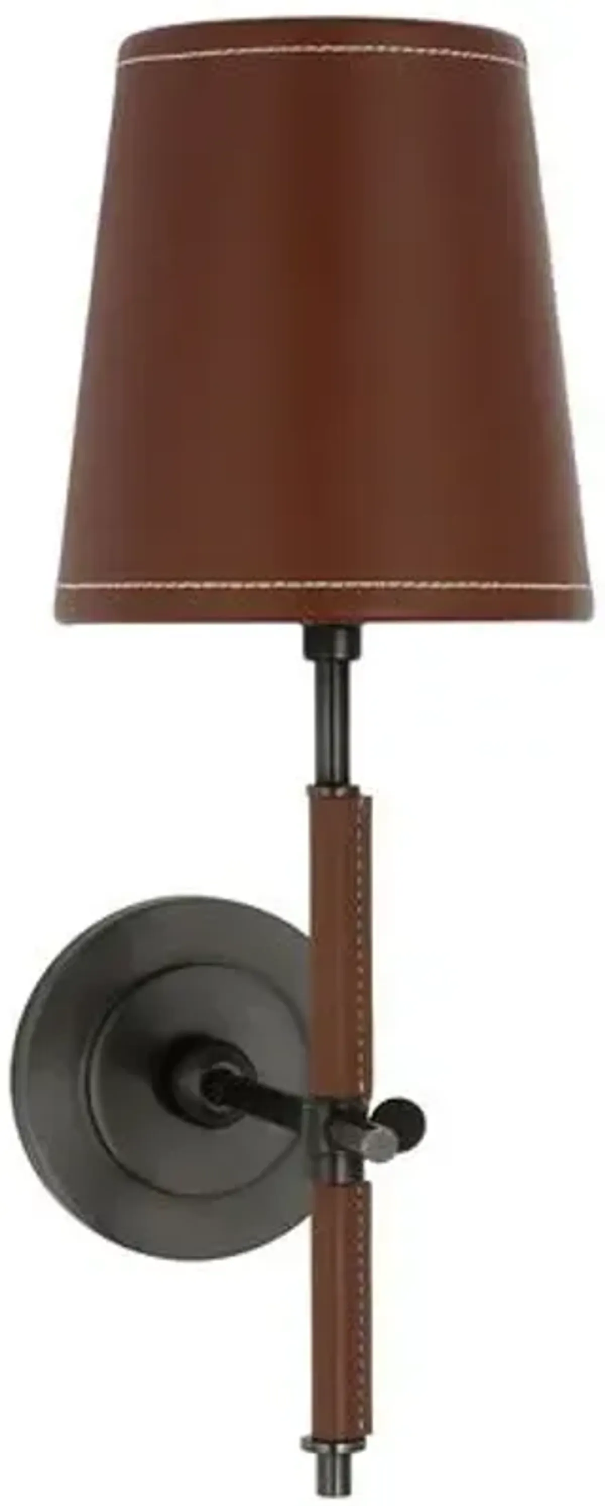 Visual Comfort - Bryant Leather Shade Wrapped Sconce - Black