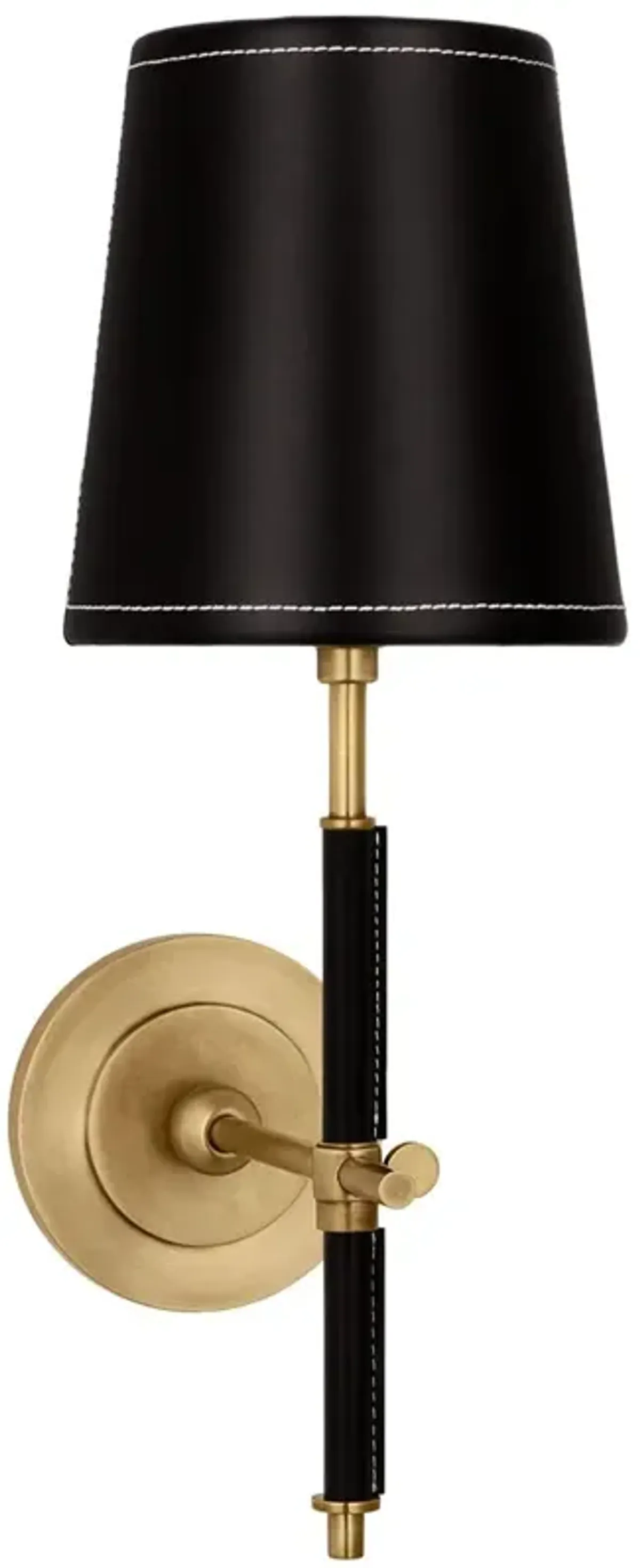 Visual Comfort - Bryant Leather Shade Wrapped Sconce - Brown