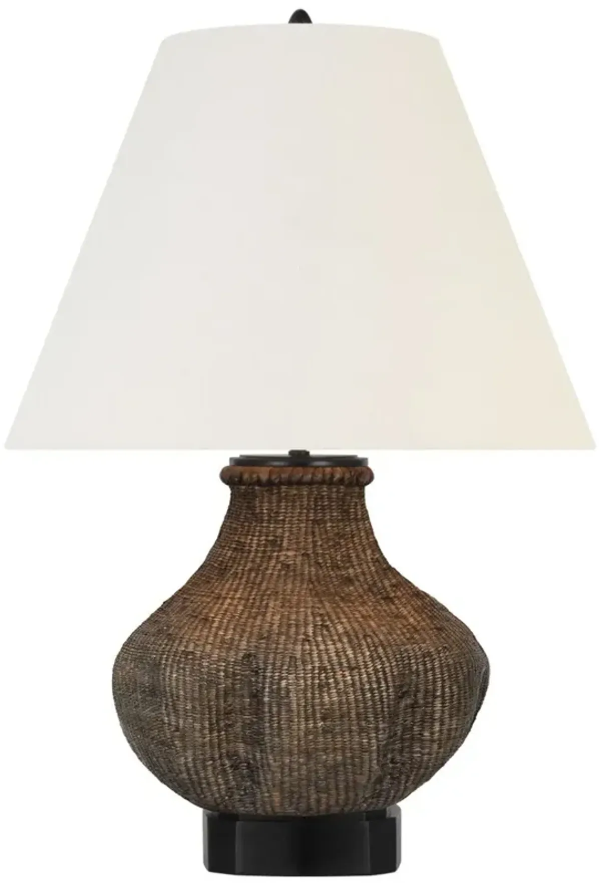 Visual Comfort - Tahiti 25" Seagrass Table Lamp - Black