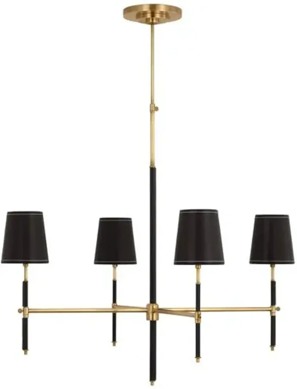Visual Comfort - Bryant Leather Shade Wrapped Chandelier - Gold