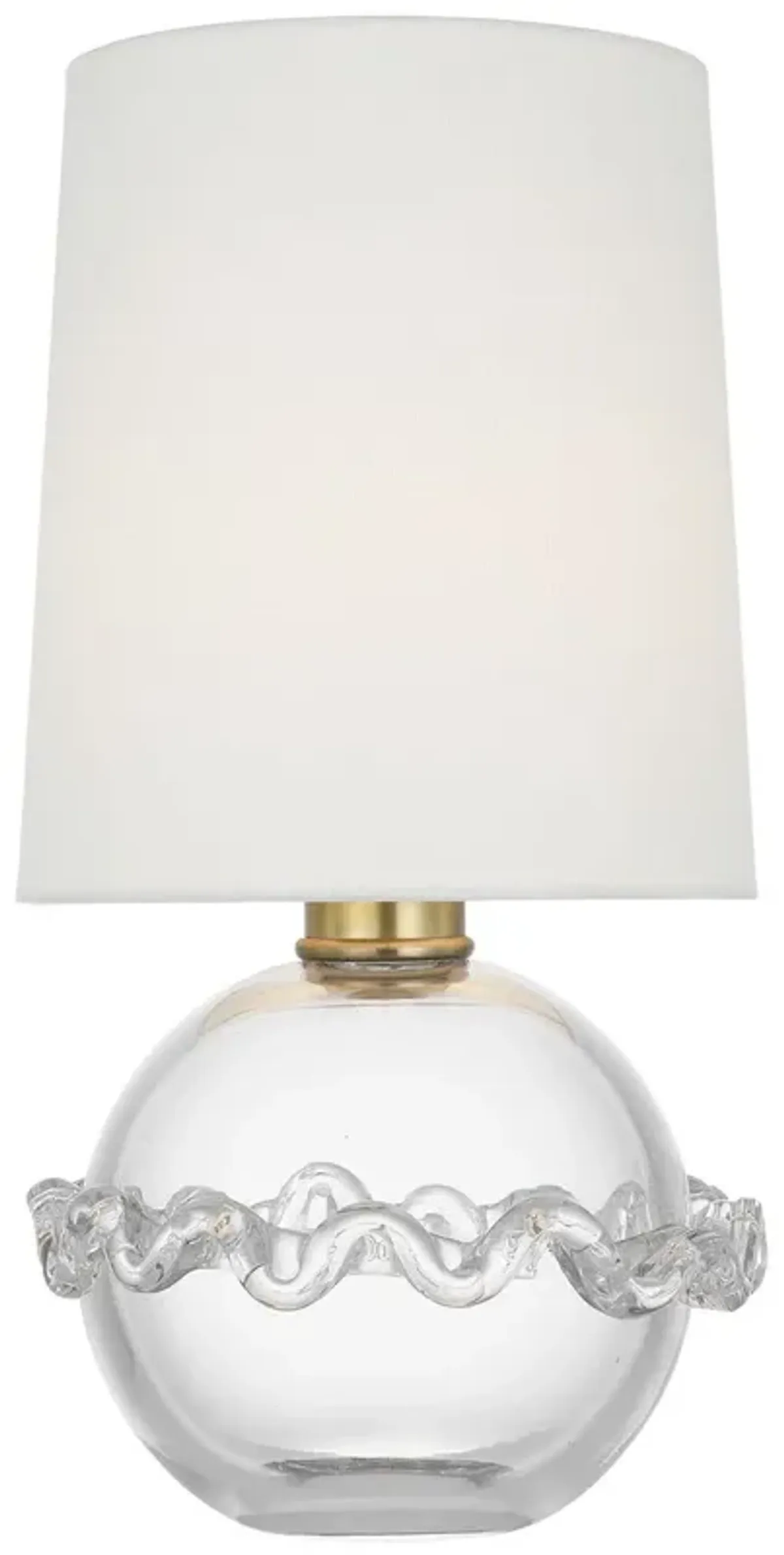 Breslin 16" Cordless Accent Lamp, Clear Glass
