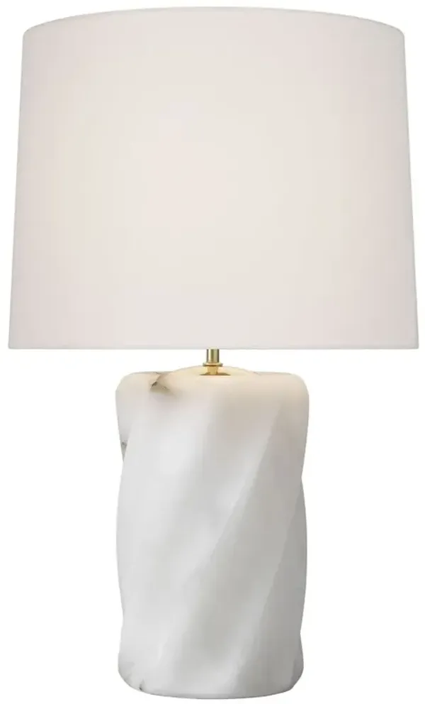 Visual Comfort - Ripley 25" Torsade Table Lamp - Alabaster - White