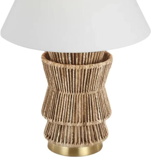 Visual Comfort - Antigua 30" Layered Table Lamp - Natural Abaca - Brown