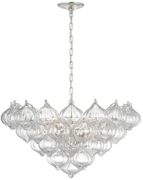 Visual Comfort - Caselli 36" Basket Chandelier - Silver