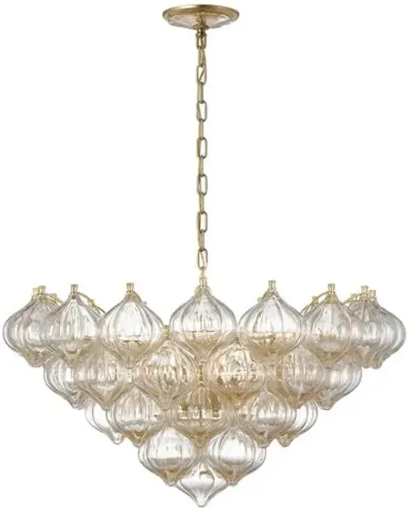 Visual Comfort - Caselli 36" Basket Chandelier - Gold