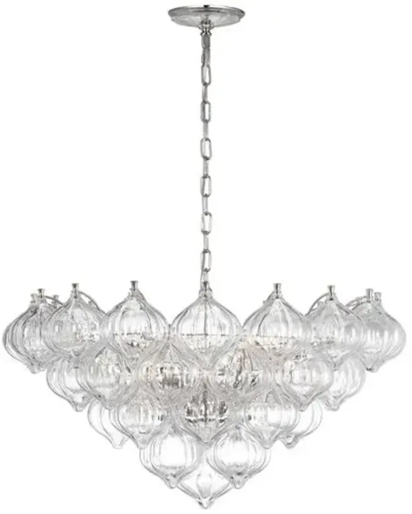 Visual Comfort - Caselli 36" Basket Chandelier - Silver