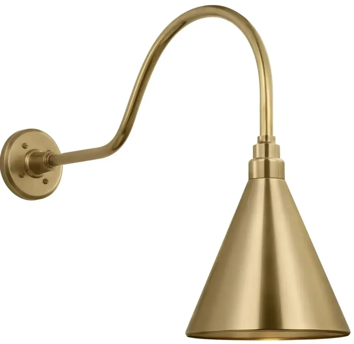Academy 23" Outdoor Flynn Barn Light, Conical Savannah Shade