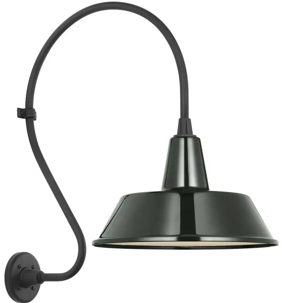 Academy 18" Outdoor Larrabee Barn Light, Bowers Shade