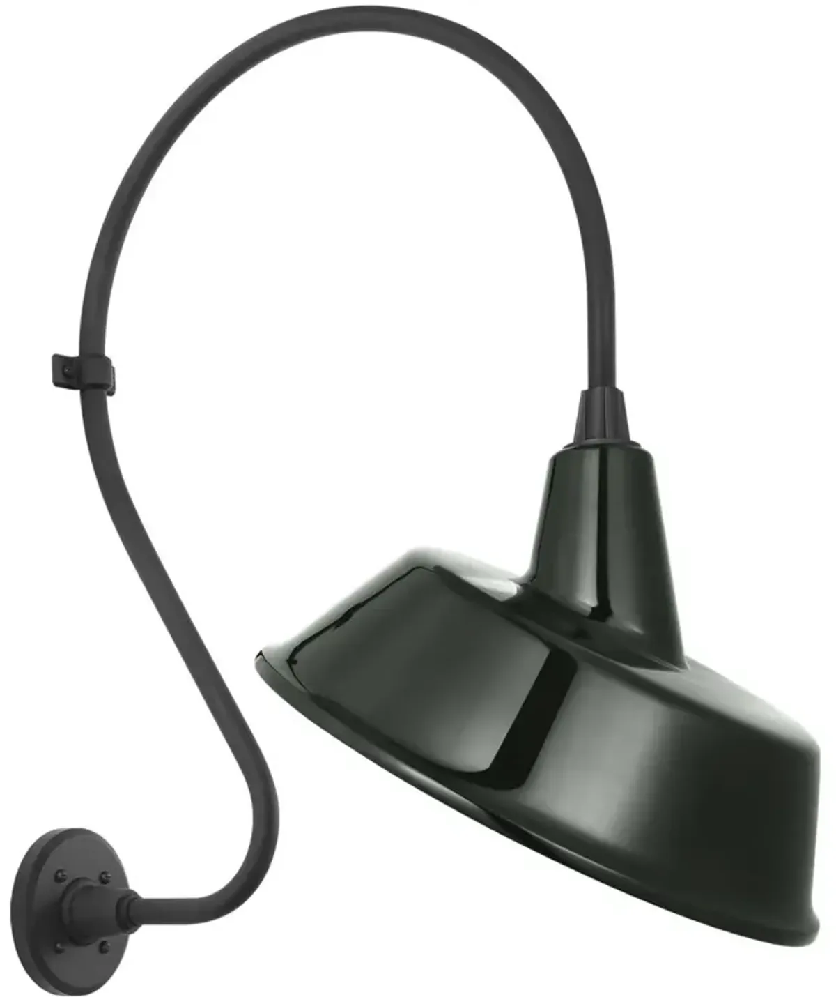 Academy 18" Outdoor Larrabee Barn Light, Tilted Bowers Shade