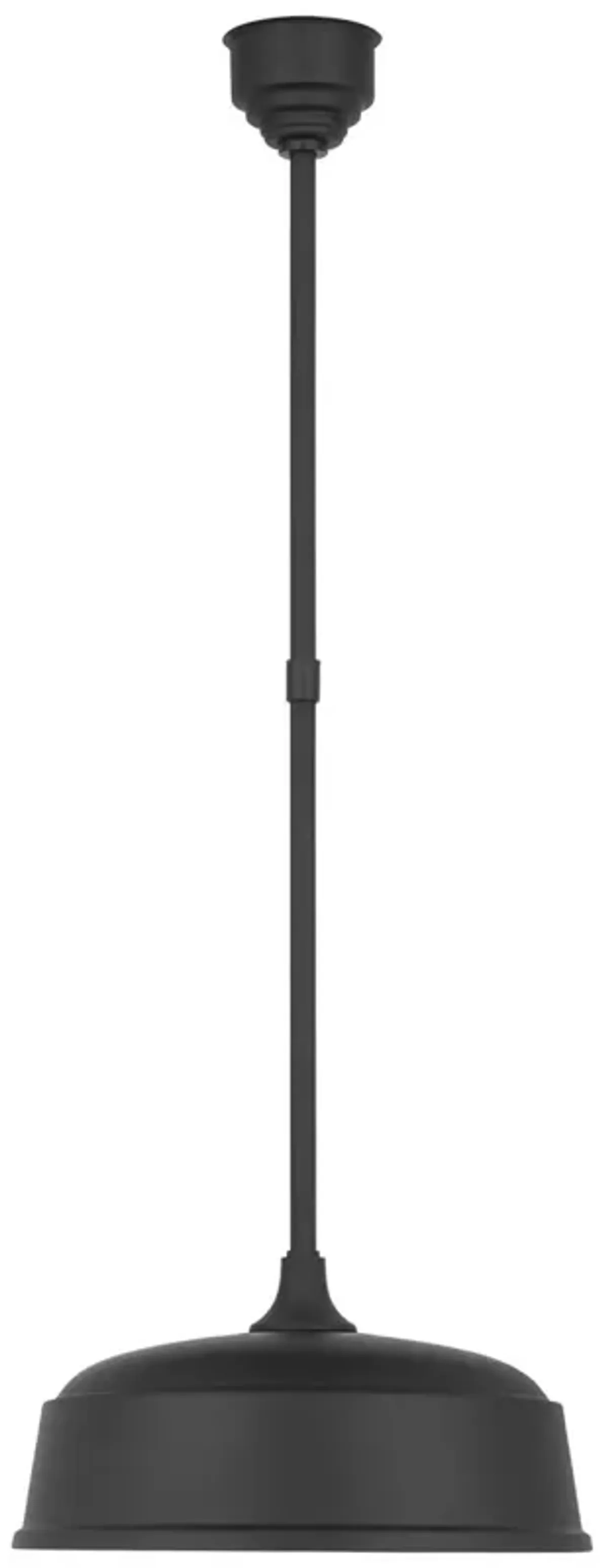 Visual Comfort - Academy 16" Outdoor Rockhouse Pendant - Black