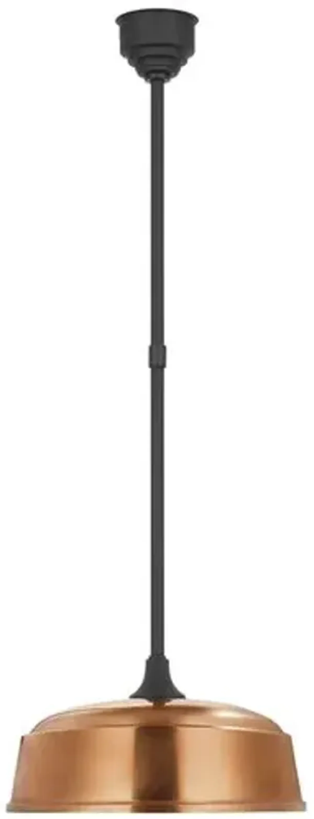 Visual Comfort - Academy 16" Outdoor Rockhouse Pendant - Black