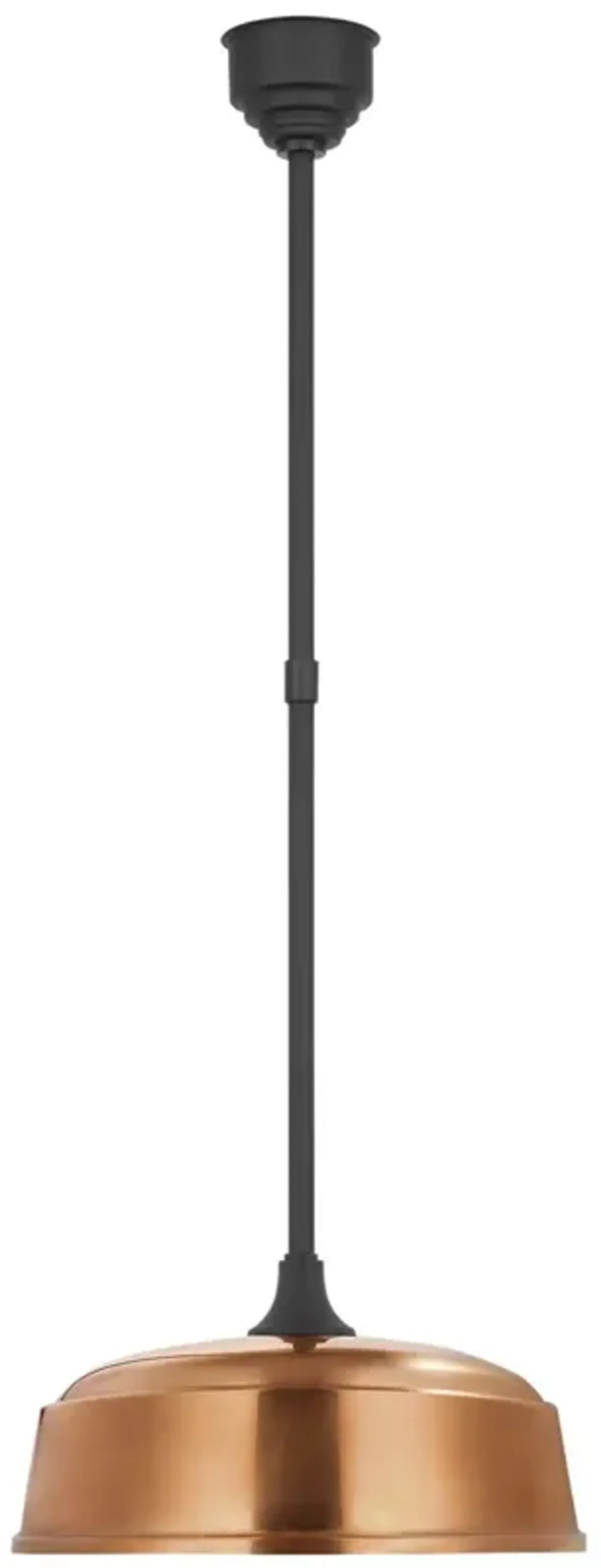 Visual Comfort - Academy 16" Outdoor Rockhouse Pendant - Black